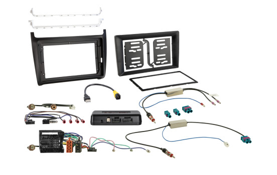 Kit 9"/7" VW Polo 04/2014-07/2017 adaptateur/antenne noir