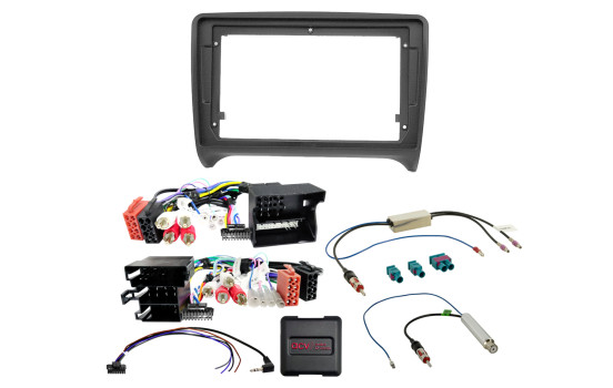 Kit 9" Audi TT (8J) 04/2006-03/2014 noir SWC/antenne