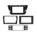 Kit cadre 2-DIN pour Volkswagen Tiguan 2016-2021 (10"/9"/7")