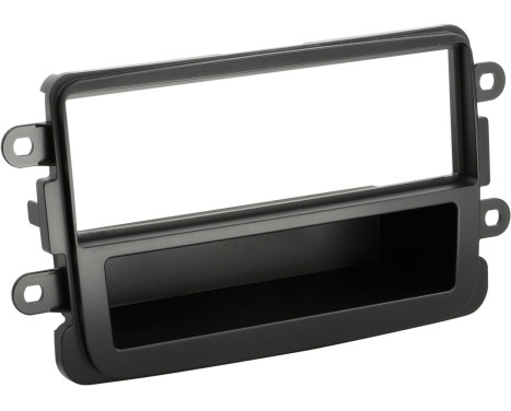 Panneau 1-DIN avec plateau de rangement. Dacia Dokker/ Duster/ Lodgy 2012-2019 Couleur: Noir