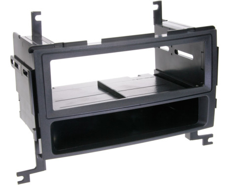 Panneau 1-DIN avec plateau de rangement. Hyundai Santa Fé 2007-2012 Couleur: Noir