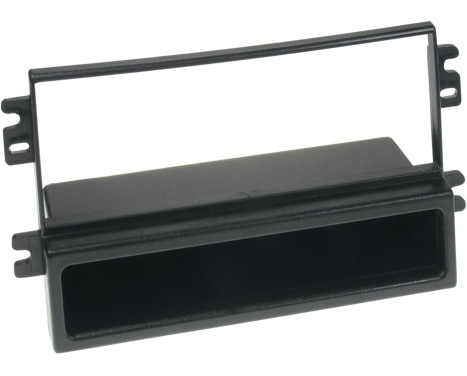 Panneau 1-DIN avec plateau de rangement. Kia Carens II 2002-2006 Couleur: Noir