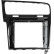 Panneau 2-Din 10" avec compartiment de rangement pour VW Golf 7 2012-2020 Noir