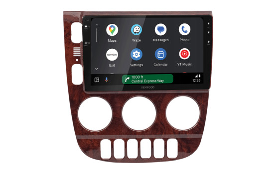 Panneau 2-DIN 9" pour Mercedes-Benz Classe ML (1998-2005), aspect bois, Image 2