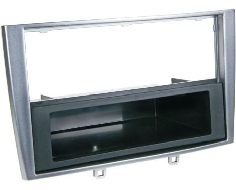 Panneau 2-DIN avec compartiment de rangement Peugeot 308 2007-2014 - Couleur : Argent