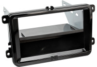 Panneau 2 DIN avec plateau de rangement. Seat - Skoda - Volkswagen Couleur Noir Piano