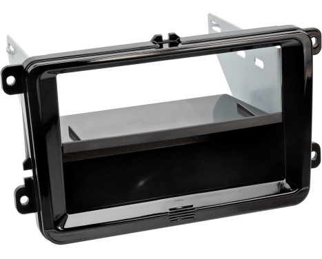 Panneau 2 DIN avec plateau de rangement. Seat - Skoda - Volkswagen Couleur Noir Piano