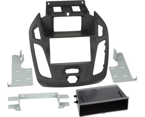 Panneau 2-DIN avec pochette Ford Transit Connect/ Tourneo 2014-2018 Couleur: Noir