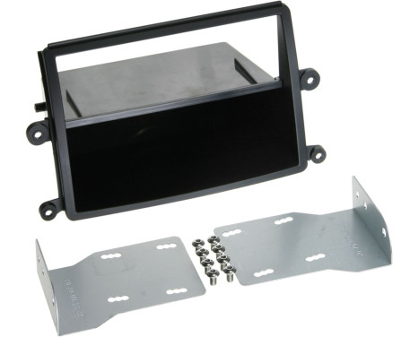 Panneau 2-DIN avec pochette Mitsubishi L200 2006-2015 Couleur: Noir