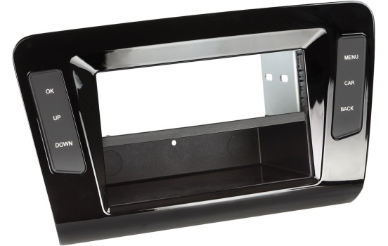 Panneau 2-DIN avec pochette Skoda Octavia 2013-2018 Couleur: Noir Piano