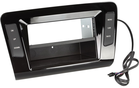 Panneau 2-DIN avec pochette Skoda Octavia 2013-2018 Couleur: Noir Piano, Image 2