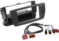 Panneau 2-DIN avec rangement Seat Ibiza 6J facelift 2012-2016 noir nit