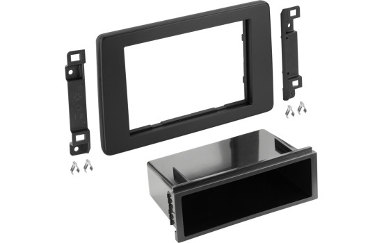 Panneau 2-DIN avec vide-poches Renault Express (RJK) 05/2021-2023 - Couleur: noir