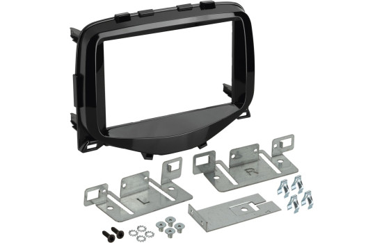Panneau 2-DIN Citroën C1 / Peugeot 108 / Toyota Aygo - Couleur : Noir piano