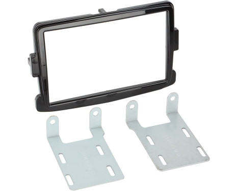 Panneau 2-DIN Dacia - Opel - Renault - Fiat - Couleur: Noir Piano