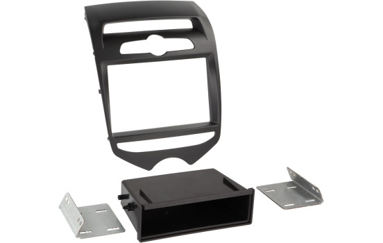 Panneau 2-DIN Hyundai iX 20 avec poche pour climatisation manuelle 2010-2017 Couleur: Noir Mat