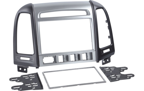 Panneau 2-DIN Hyundai Santa Fé 2006-2012 Couleur: Argent/Noir