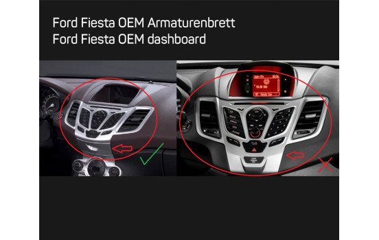 Panneau 2-DIN Inbay® Ford Fiesta 2008-2013 Couleur: Noir, Image 2
