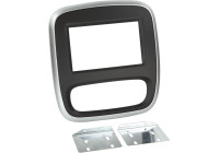 Panneau 2-DIN Opel - Renault - Fiat - Nissan - Couleur: Noir/argent