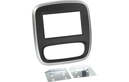 Panneau 2-DIN Opel - Renault - Fiat - Nissan - Couleur: Noir/argent