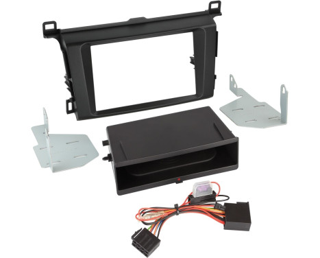 Panneau 2-DIN Rubbertouch Inbay® Toyota RAV4 2013-2018 Couleur: Rubbertouch Noir