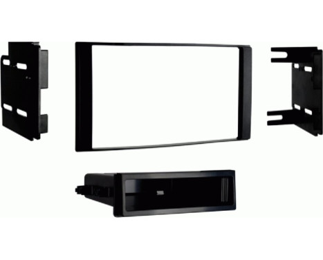 Panneau radio 2-DIN avec compartiment de rangement Nissan Micra/Note/Versa noir (METRA)
