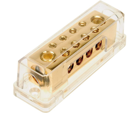 Bloc de distribution d'alimentation (or) 2x50 mm² entrée/8x10 mm² sortie