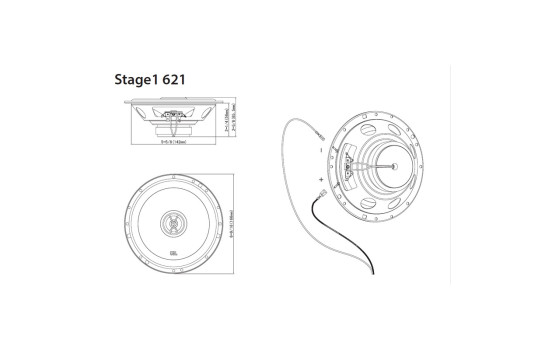 Ensemble d'enceintes JBL Stage 1 621 6,5'' (16 cm), Image 6