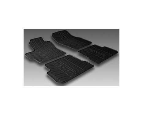 Tapis en caoutchouc pour Mazda 3 2004-2009 (T-Design 4 pièces + clips de montage), Image 2