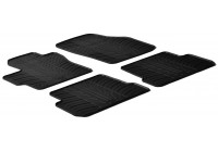 Tapis en caoutchouc pour Mazda 3 2004-2009 (T-Design 4 pièces + clips de montage)