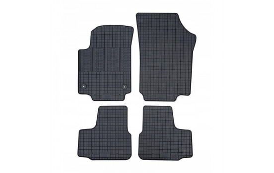 Tapis en caoutchouc pour Volkswagen e-Up / Skoda e-Citigo / Seat e-Mii 2019- (4 pièces + système de montage