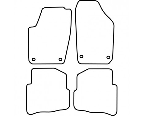 Tapis d'automobile Volkswagen Polo 9N2 2005-2009, Image 2