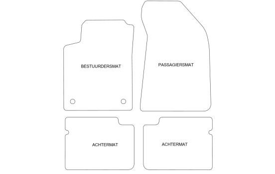 Tapis de sol adaptés à Fiat Bravo 2007- (lot de 6), Image 2