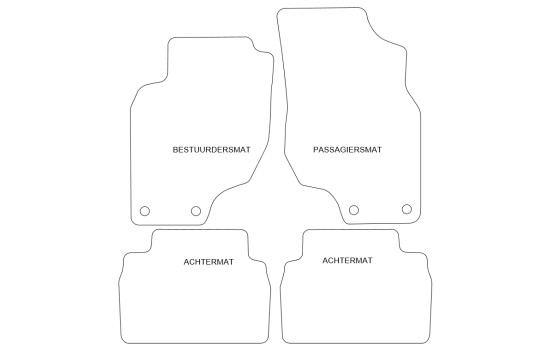 Tapis de sol adaptés à Hyundai Coupé 1996-2009 (lot de 4), Image 2