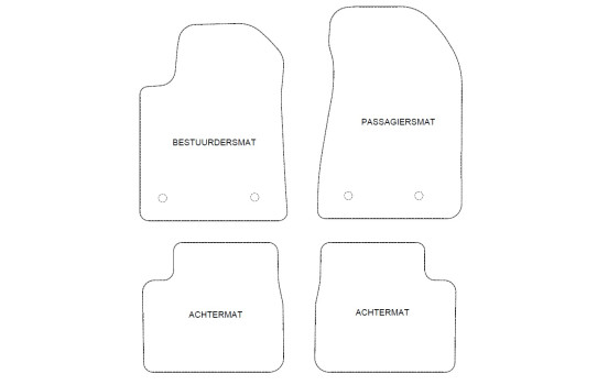 Tapis de sol adaptés à l'Alfa Romeo Giulietta 2016- (lot de 4), Image 2
