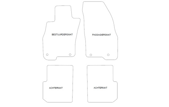 Tapis de sol adaptés à l'Alfa Romeo Mito 2016- (lot de 4), Image 2