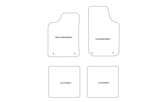 Tapis de sol adaptés à l'Audi 100 (1988-1991), lot de 4 pièces, Image 2