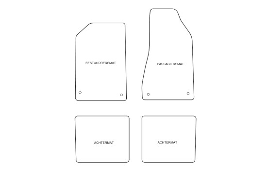 Tapis de sol adaptés à l'Audi 80 (1978-1986), lot de 4 pièces, Image 2