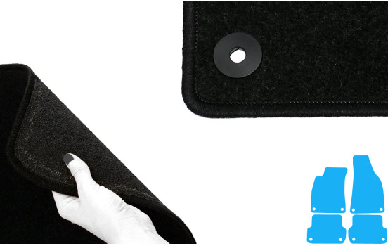 Tapis de sol adaptés à l'Audi A4 Cabriolet 2001-2008 (lot de 4), Image 5