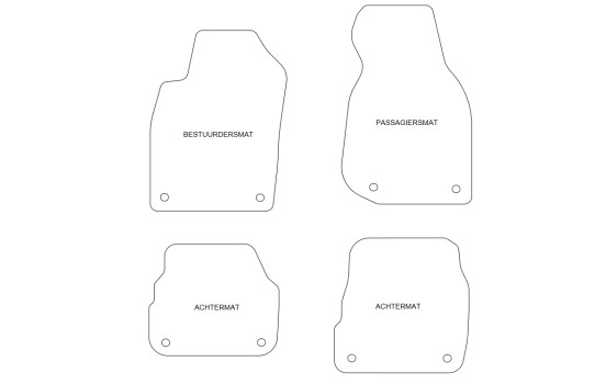 Tapis de sol adaptés à l'Audi A6 1997-2004 (lot de 4), Image 4
