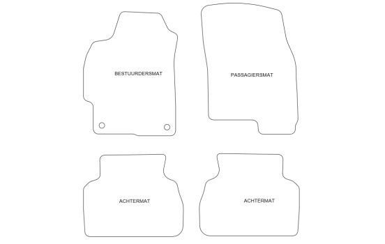 Tapis de sol adaptés à la Chevrolet Leganza 1997 (lot de 4), Image 2