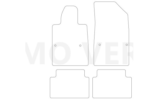 Tapis de sol adaptés à la Citroën C5 (modèle long) 2008-2017 - 4e génération, Image 3