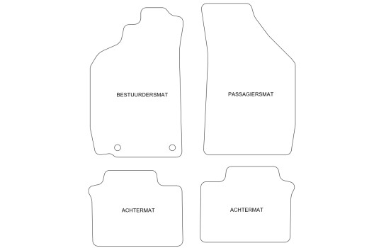 Tapis de sol adaptés à la Fiat Palio 1998- (lot de 4), Image 2