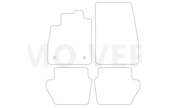 Tapis de sol adaptés à la Ford Puma 2020 - Jeu de 4 pièces, Image 2
