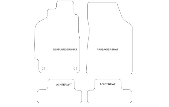 Tapis de sol adaptés à la Honda CRX 1988-1992 (lot de 4), Image 2