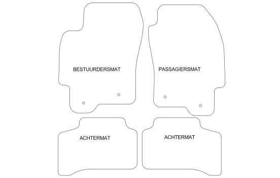 Tapis de sol adaptés à la Jaguar X-Type 2001-2009 (lot de 4), Image 2