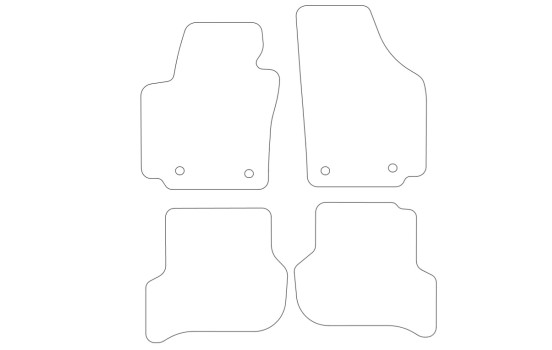 Tapis de sol adaptés à la Seat Toledo 2008-2012 (lot de 4), Image 2