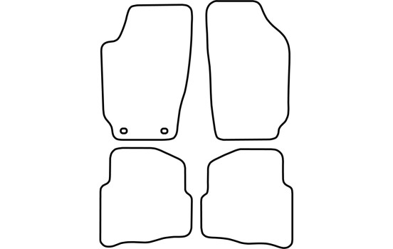 Tapis de sol adaptés à la Skoda Fabia 1999-2007 (lot de 4), Image 5