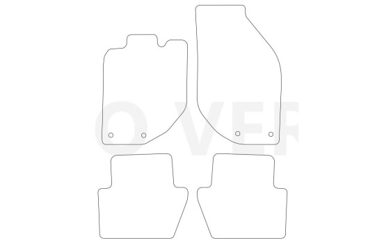 Tapis de sol adaptés à la Volvo C70 (1998-2005), lot de 4 pièces, Image 2