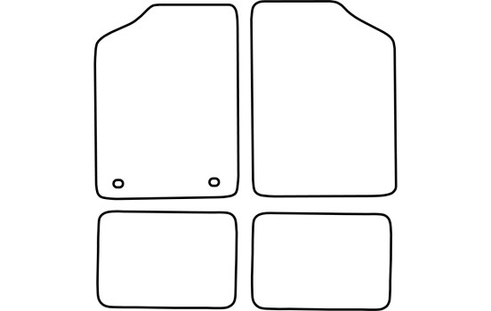 Tapis de sol adaptés à la VW Golf I (1974-1983), lot de 4 pièces, Image 2